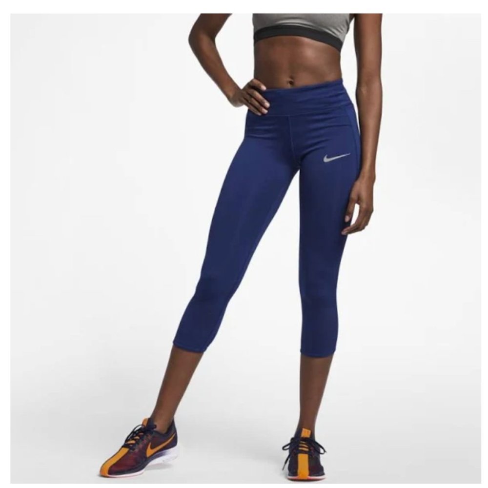 Nike Dri-Fit Blue Running/Yoga Leggings L